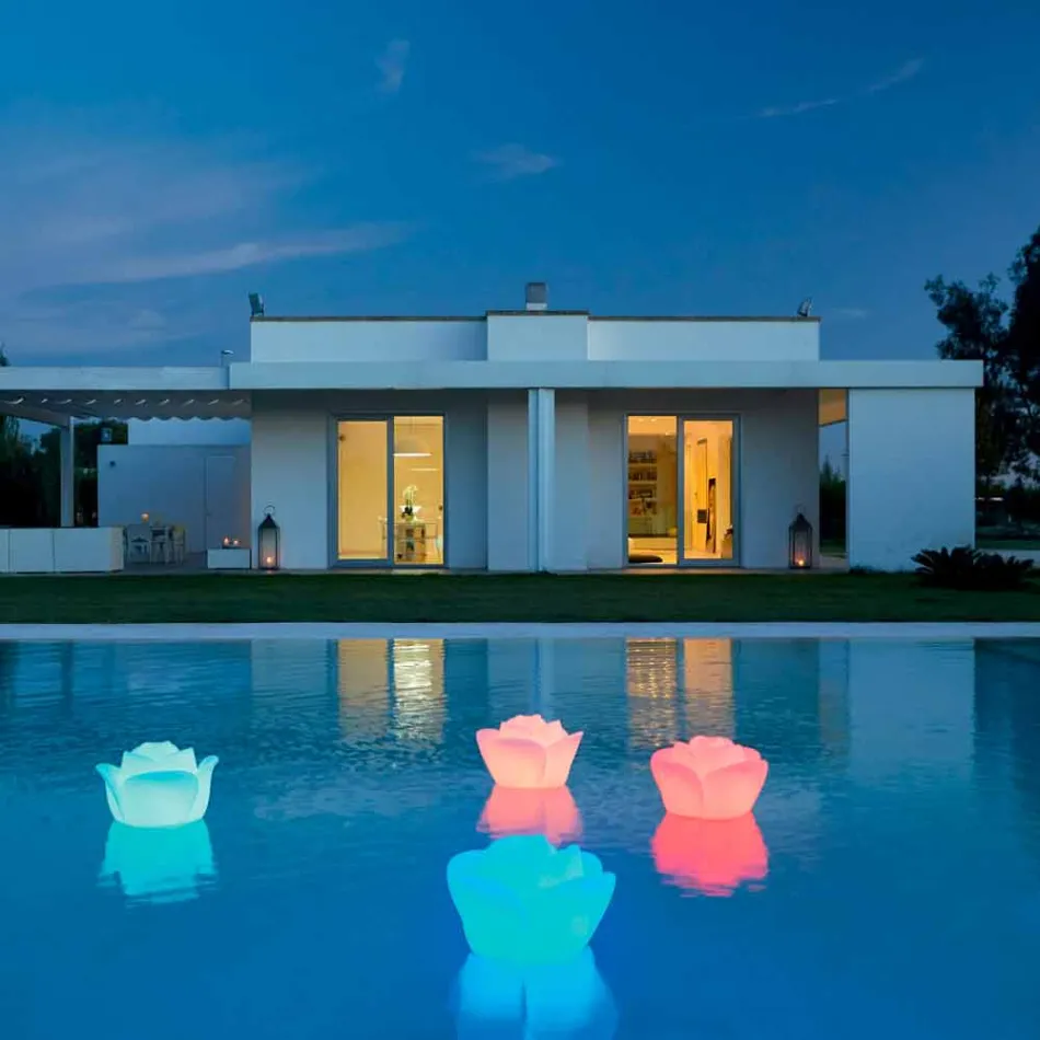 Rose-formet bordlampe med induktion RGBW Led - Baby Love fra Myyour Viadurini