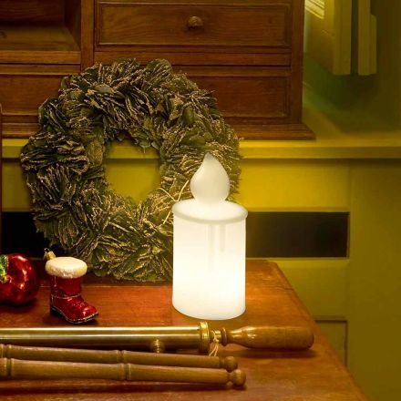 Hvid LED bordlampe Lysende lysdesign fra Slide - Flame Viadurini