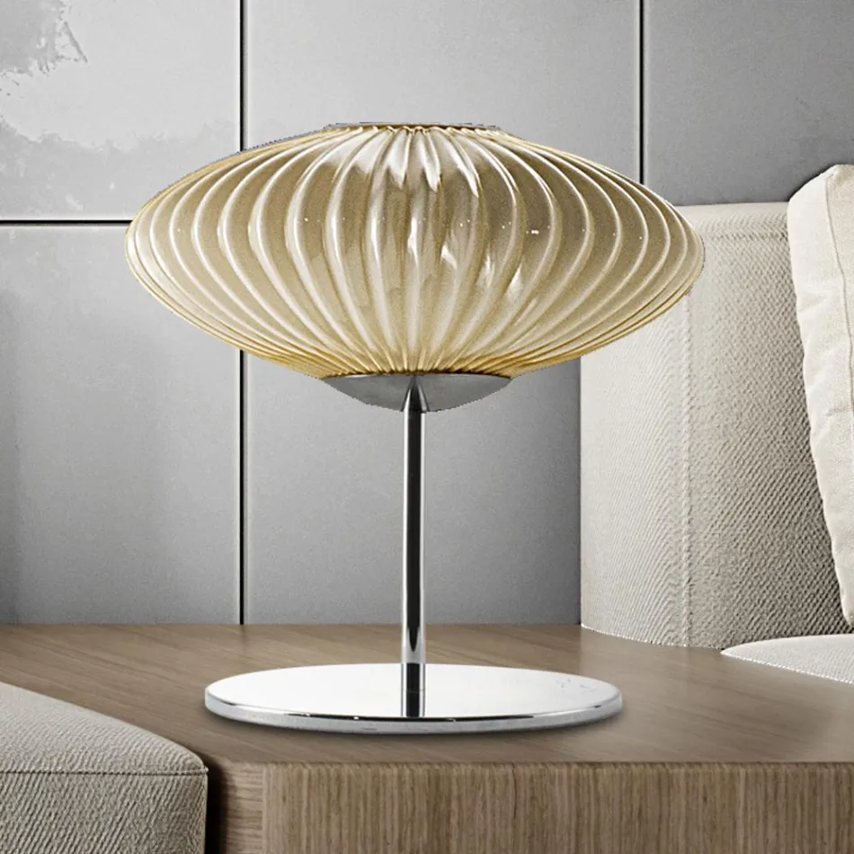 Artisan bordlampe i håndblæst glas i Venedig - Dafne Viadurini