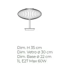 Artisan bordlampe i håndblæst glas i Venedig - Dafne Viadurini