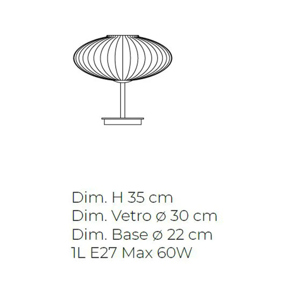 Artisan bordlampe i håndblæst glas i Venedig - Dafne Viadurini