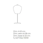 Håndlavet bordlampe i venetiansk blæst glas - Dalia Balloton Viadurini