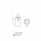 Hvid eller rød lysende stearinlysborddesign af Slide - Fiammetta Viadurini