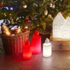 Hvid eller rød lysende stearinlysborddesign af Slide - Fiammetta Viadurini