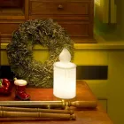 Hvid eller rød lysende stearinlysborddesign af Slide - Fiammetta Viadurini