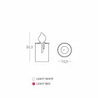 Hvid eller rød lysende stearinlysborddesign af Slide - Fiammetta Viadurini