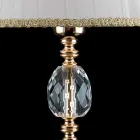 Traditionel bordlampe i krystal og glas Fin, fremstillet i Italien Viadurini