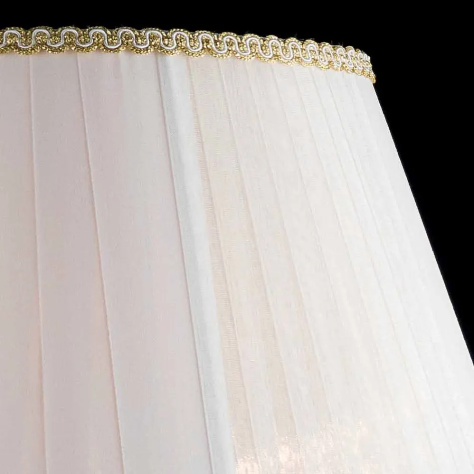 Traditionel bordlampe i krystal og glas Fin, fremstillet i Italien Viadurini