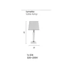 Klassisk italiensk håndlavet glasbordlampe og skærm - Malaysia Viadurini