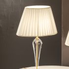 Klassisk italiensk håndlavet glasbordlampe og lampeskærm - Rapallo Viadurini