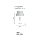 Klassisk italiensk håndlavet glasbordlampe og lampeskærm - Rapallo Viadurini