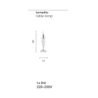 Klassisk bordlampe i håndlavet italiensk glas og guldmetal - Oliver Viadurini