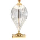 Klassisk Artisan Glas Bordlampe og Luksus Lampeskærm - Flandern Viadurini