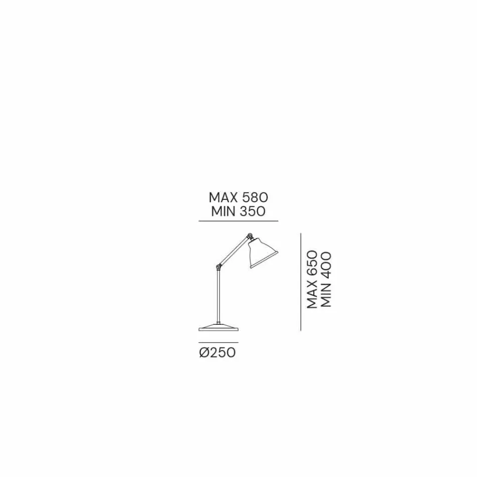 Bordlampe med samling i messing og jern Vintage Design - Loft af Il Fanale Viadurini