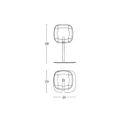 Bordlampe med skinnende metalstruktur Fremstillet i Italien - Donatina Viadurini