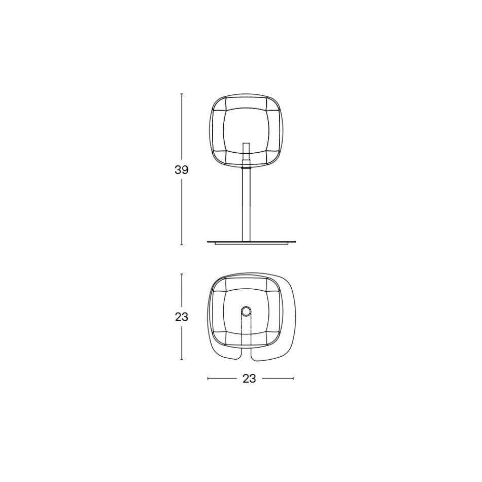 Bordlampe med skinnende metalstruktur Fremstillet i Italien - Donatina Viadurini