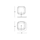 Bordlampe med skinnende metalstruktur Fremstillet i Italien - Donatina Viadurini