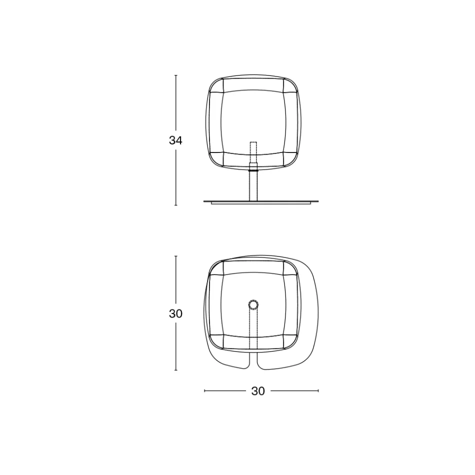Bordlampe med skinnende metalstruktur Fremstillet i Italien - Donatina Viadurini