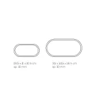 Akryl krystal bordlampe og guld, sølv eller kobber blade - Gnassi Viadurini