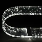 Akryl krystal bordlampe og guld, sølv eller kobber blade - Gnassi Viadurini