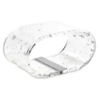 Akryl krystal bordlampe og guld, sølv eller kobber blade - Gnassi Viadurini