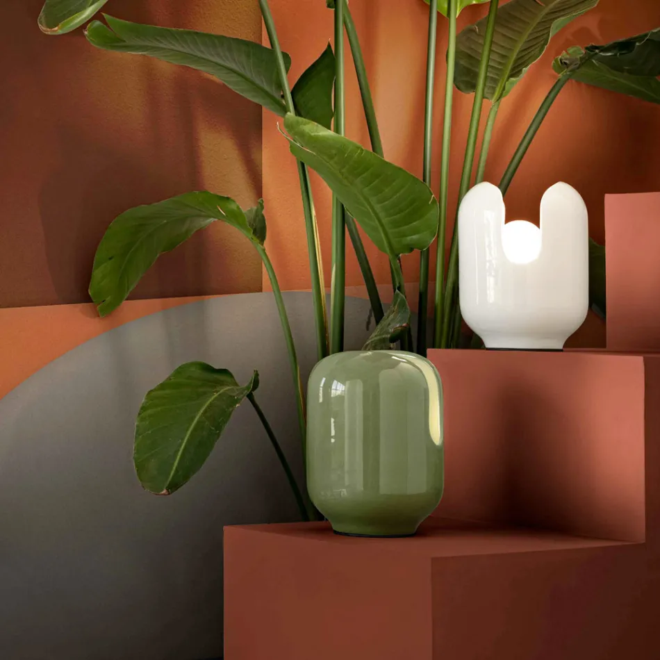 Bordlampe med moderne stil i keramik Made in Italy - Batucada Viadurini