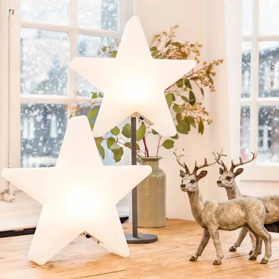 Moderne design stjerne bordlampe med eller uden piedestal - Littlestar Viadurini