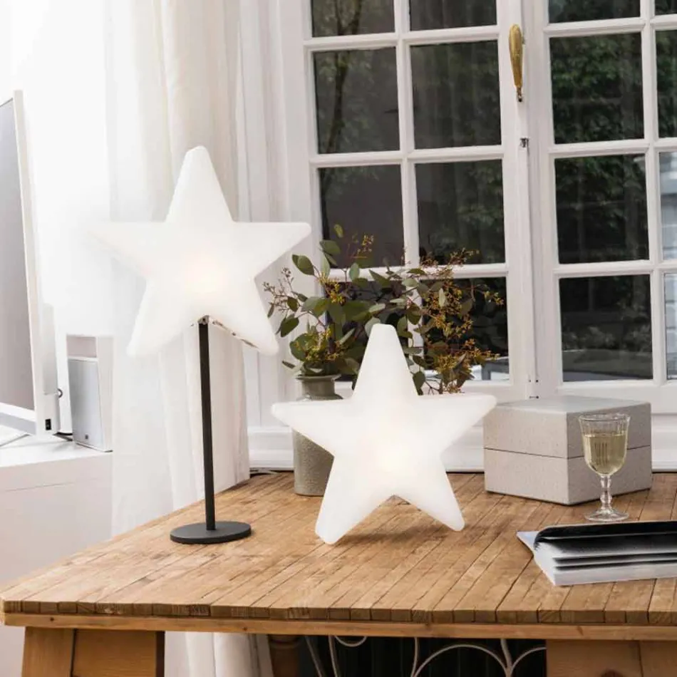 Moderne design stjerne bordlampe med eller uden piedestal - Littlestar Viadurini