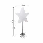 Moderne design stjerne bordlampe med eller uden piedestal - Littlestar Viadurini