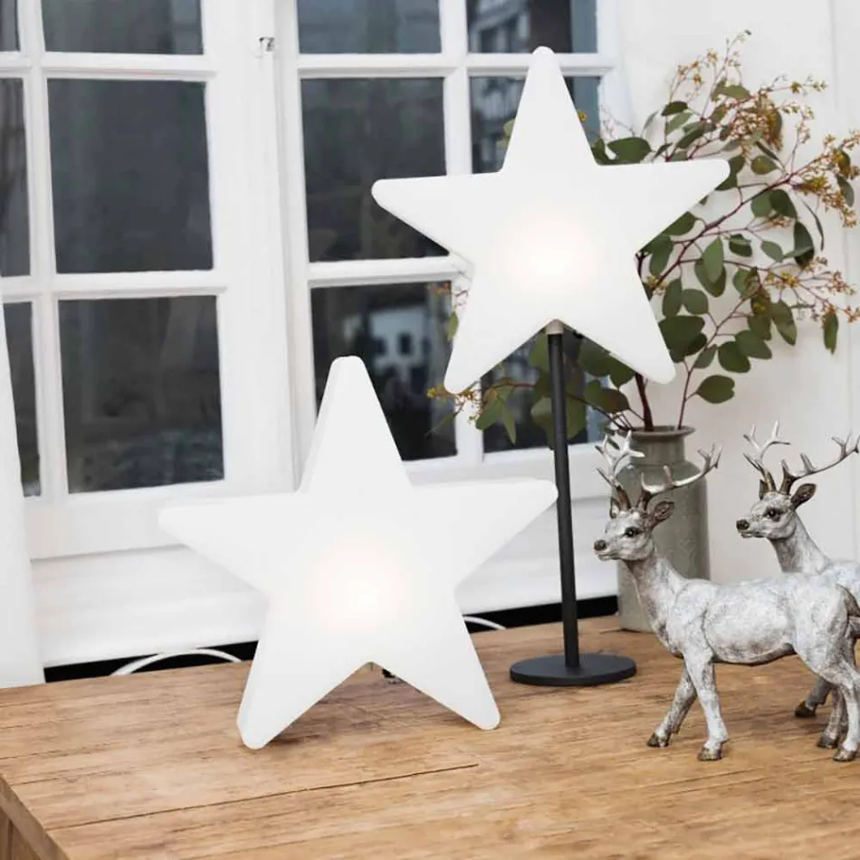Moderne design stjerne bordlampe med eller uden piedestal - Littlestar Viadurini