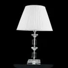 Lampe glasdesign og krystal bord Ivy, lavet i Italien Viadurini