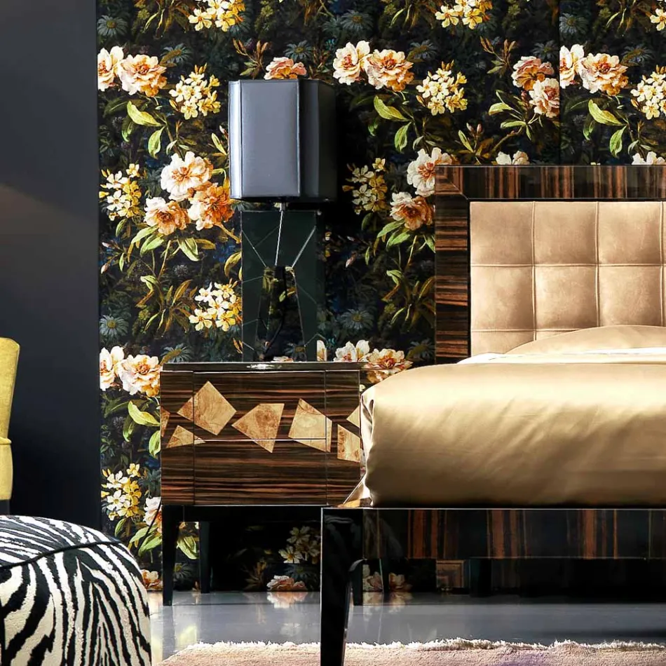 Bordlampe af massivt træ design Grilli Zarafa lavet Italien Viadurini