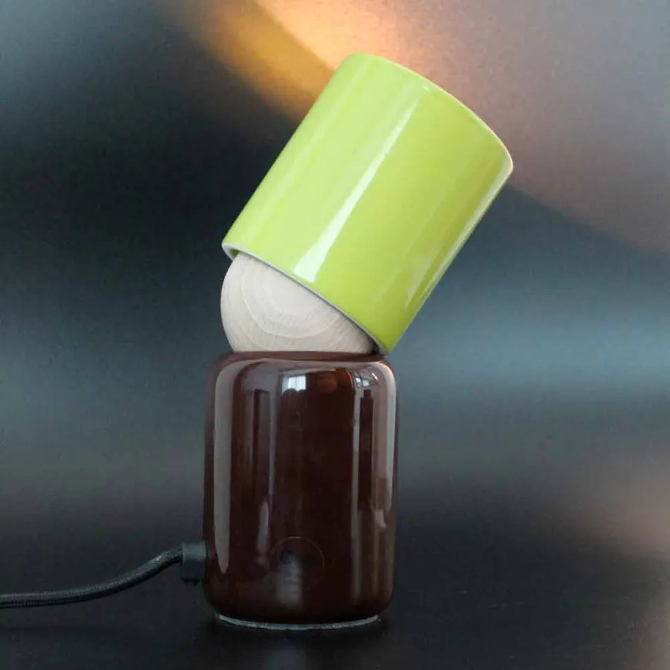 Keramisk bordlampe i moderne design fremstillet i Italien Asien Viadurini