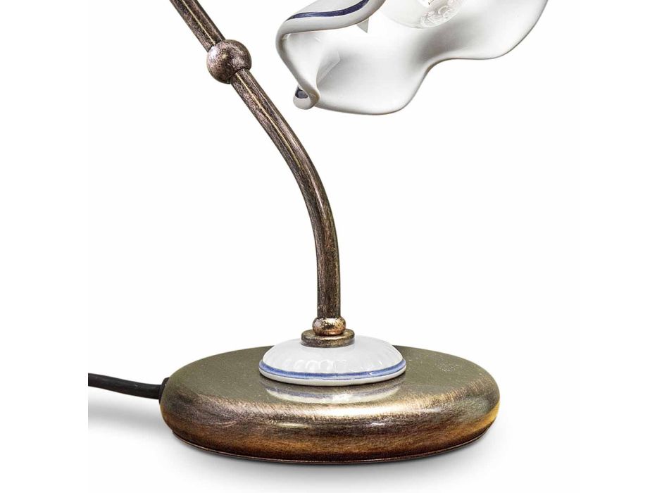 Bordlampe Jern Keramik Håndmalet Vintage Artisan - Chieti Viadurini