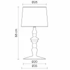 Bordlampe i hvid keramik- og linnedskærm 2 dimensioner - Cadabra Viadurini