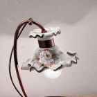 Håndmalet og jerndekoreret keramisk bordlampe - Milano Viadurini