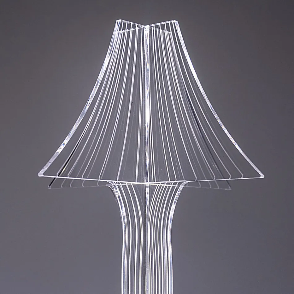Aurel plexiglas bordlampe i to størrelser, fremstillet i Italien Viadurini