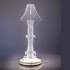 Aurel plexiglas bordlampe i to størrelser, fremstillet i Italien Viadurini