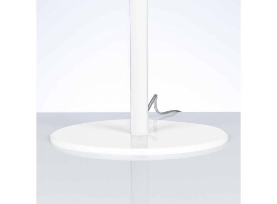 Lampe i hvid satin methacrylat bord diameter 40 cm Vanna Viadurini