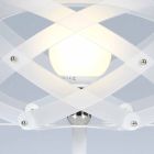 Lampe i hvid satin methacrylat bord diameter 40 cm Vanna Viadurini
