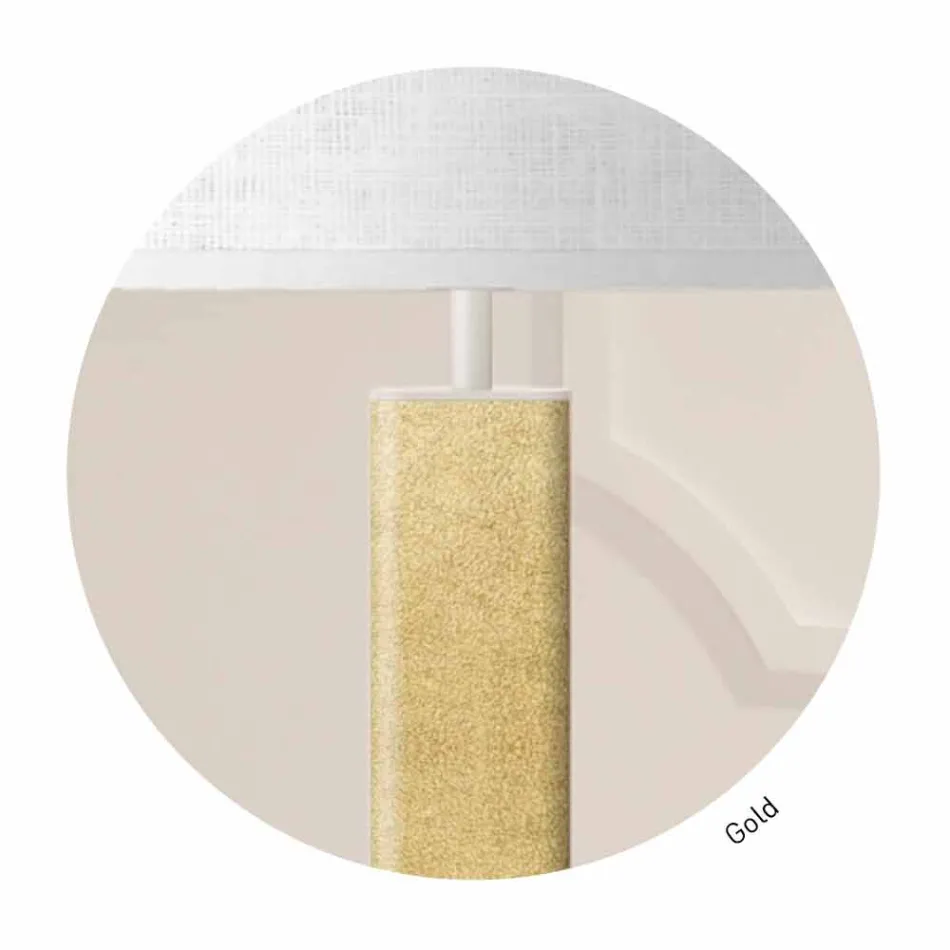 Metal bordlampe med stofskærm Made in Italy - Jump Viadurini