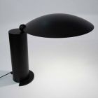 Bordlampe i krom eller sort metal med LED Made in Italy - Orlando Viadurini