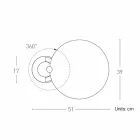 Bordlampe i krom eller sort metal med LED Made in Italy - Orlando Viadurini