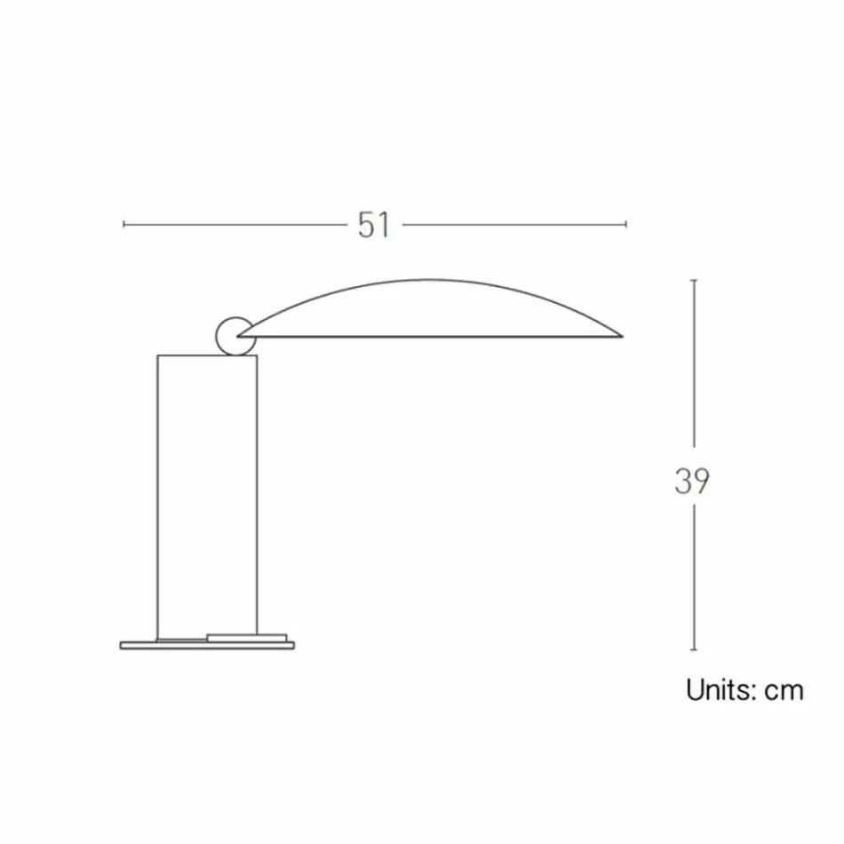 Bordlampe i krom eller sort metal med LED Made in Italy - Orlando Viadurini