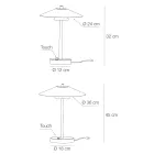 Mira metalbordlampe med forskellige finish, fremstillet i Italien Viadurini