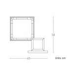 Bordlampe i messing og harpiks med marmor base lavet i Italien - Quizza Viadurini