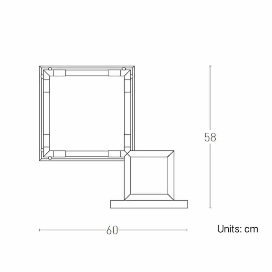 Bordlampe i messing og harpiks med marmor base lavet i Italien - Quizza Viadurini