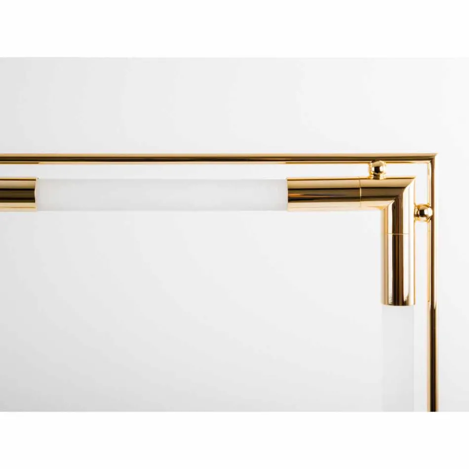 Bordlampe i messing og harpiks med marmor base lavet i Italien - Quizza Viadurini