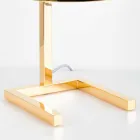 Bordlampe i messing med guld- eller palladiumfinish Made in Italy - Adana Viadurini