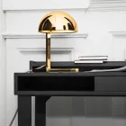 Bordlampe i messing med guld- eller palladiumfinish Made in Italy - Adana Viadurini